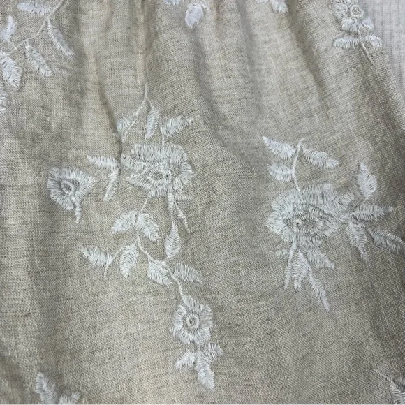 Abercrombie & Fitch Linen Blend Embroidered Pull On Shorts MEDIUM - Picture 16 of 16